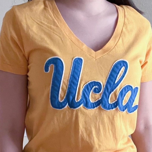 UCLA Yellow V Neck T-Shirt - Picture 1 of 1